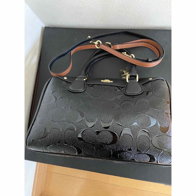 COACHボストン型押し2wayショルダーバッグ新品未使用