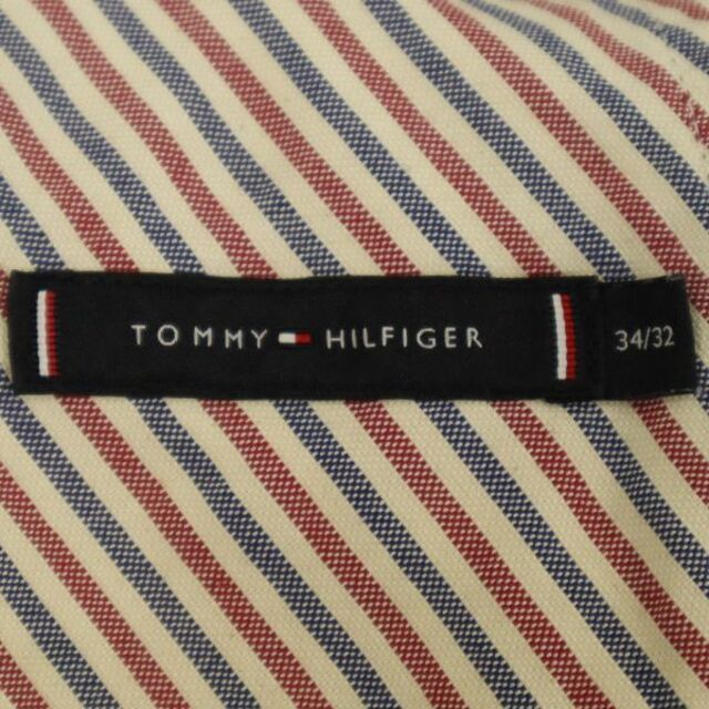 TOMMY HILFIGER(トミーヒルフィガー)のトミーヒルフィガー タック ワンポイント刺繍 チノパンツ w34 グリーン TOMMY HILFIGER メンズ 【中古】  【230612】 メンズのパンツ(ワークパンツ/カーゴパンツ)の商品写真