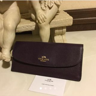 コーチ(COACH)の新品 ☆ COACH ☆ラグジュアリー レザーソフト長財布 素敵色☆ ￥2.8万(財布)