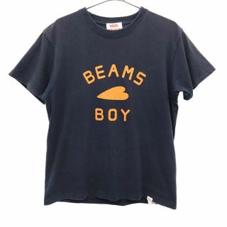 ヴァンズ(VANS)のバンズ ビームスボーイ コラボ プリント 半袖 Tシャツ S ネイビー VANS BEAMS BOY レディース 【中古】  【230612】 メール便可(Tシャツ(半袖/袖なし))