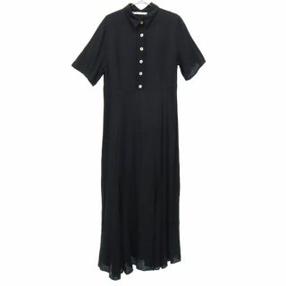 ザラ(ZARA)のザラ 半袖 ロングワンピース M ブラック ZARA レディース 【中古】  【230612】(ミニワンピース)