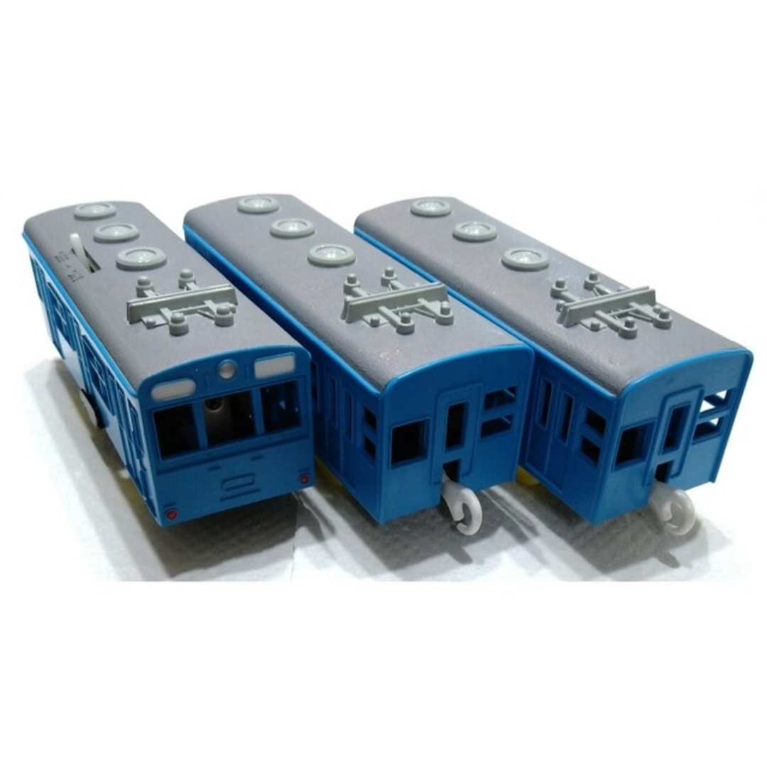 Takara Tomy(タカラトミー)の５【セットバラし】プラレール 京浜東北線 103系 ブルー 電動プラ電車トリオ エンタメ/ホビーのおもちゃ/ぬいぐるみ(鉄道模型)の商品写真