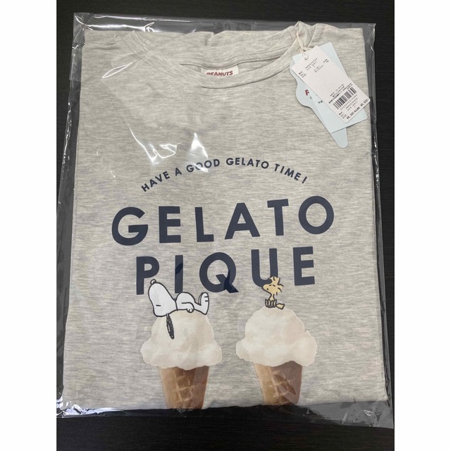 gelato pique スヌーピー ワンポイントワンピース  グレー