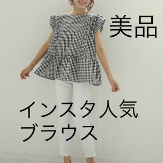 ユニクロ(UNIQLO)の【美品】ブラウス　ギンガム(シャツ/ブラウス(半袖/袖なし))