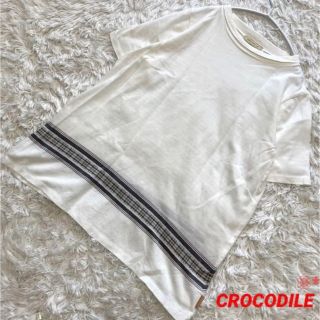 クロコダイル(Crocodile)のCROCODILE カットソー Lサイズ ボーダー(カットソー(半袖/袖なし))