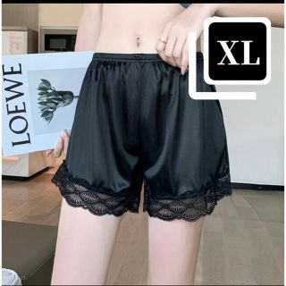 【Black*】 XLサイズ【普通郵便】レース付きペチコート♡(ショーツ)