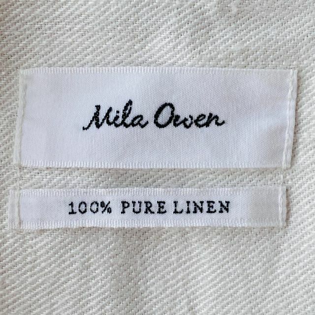 Mila Owen(ミラオーウェン)のMila Owen　ミラオーエン　メンズ　ホワイト　爽やか　リネン　ブルゾン メンズのジャケット/アウター(Gジャン/デニムジャケット)の商品写真