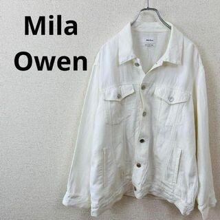 ミラオーウェン(Mila Owen)のMila Owen　ミラオーエン　メンズ　ホワイト　爽やか　リネン　ブルゾン(Gジャン/デニムジャケット)