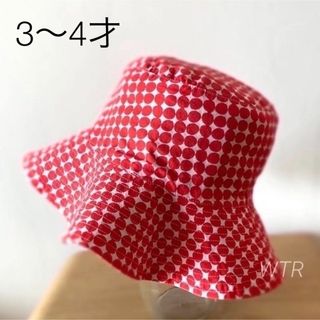 プチバトー(PETIT BATEAU)の＊ プチバトー キッズ 夏用帽子 リバーシブル 50 水玉 送料込・匿名配送(帽子)