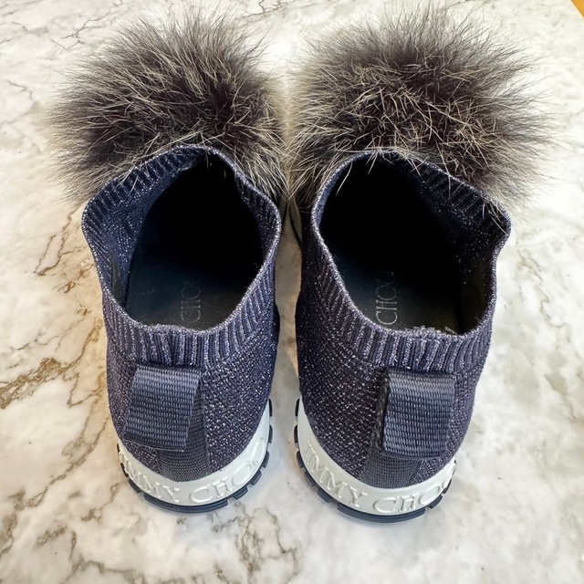 JIMMY CHOO ジミーチュウ NORWAY ファー スニーカー - スニーカー