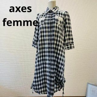 アクシーズファム(axes femme)のaxes femme　アクシーズファム　レディース　チェック　ロングワンピース(ロングワンピース/マキシワンピース)