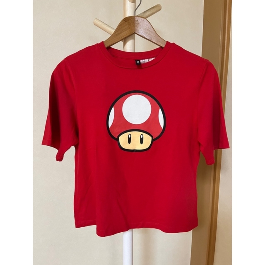 H&H(エイチアンドエイチ)のH&M キノピオ　スーパーマリオ　デザインオーバーサイズTシャツ レディースのトップス(Tシャツ(半袖/袖なし))の商品写真