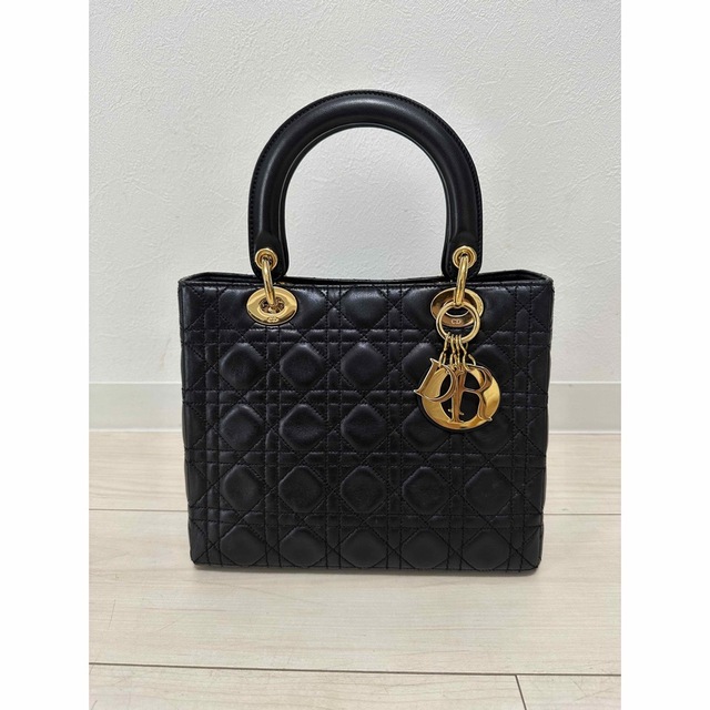 正規激安 美品 DIOR レディディオールカナージユ ラムスキンレザー
