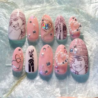 【痛ネイル】ネイルチップオーダー💅【キャラネイル】 コスメ/美容のネイル(つけ爪/ネイルチップ)の商品写真