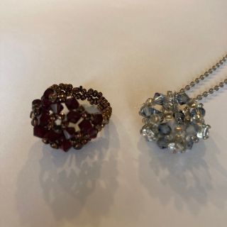 [SALE]ハンドメイド　ビーズリング　ネックレス(ネックレス)