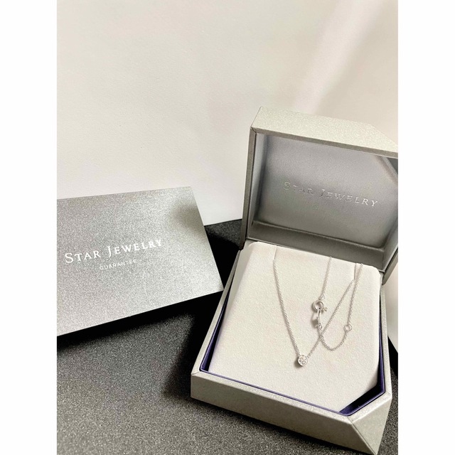 STAR JEWELRY - STAR JEWELRY K18 WG MOON SETTING ネックレスの通販