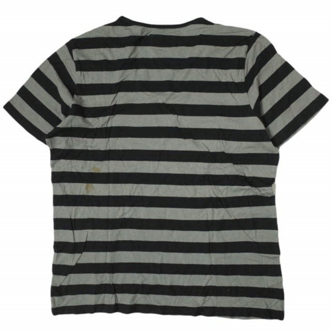 PYJAMA CLOTHING(ピジャマクロージング)のpyjama clothing ピジャマクロージング ベルギー製 Border ﻿U-Neck Tee ボーダーUネックTシャツ S グレー/ブラック 半袖 カットソー トップス【中古】【pyjama clothing】 メンズのトップス(Tシャツ/カットソー(半袖/袖なし))の商品写真