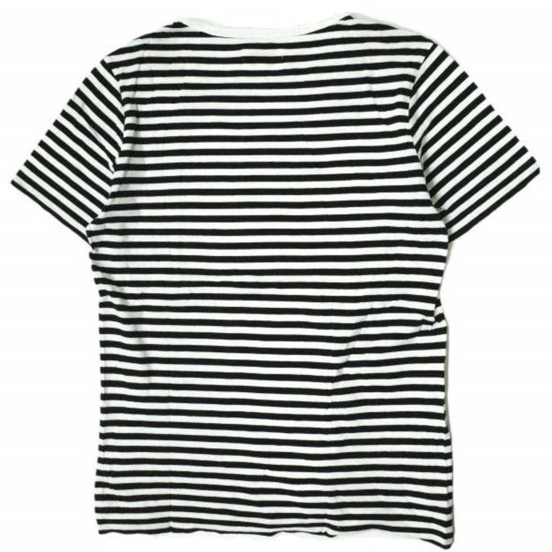 PYJAMA CLOTHING(ピジャマクロージング)のpyjama clothing ピジャマクロージング ベルギー製 Border ﻿U-Neck Tee ボーダーUネックTシャツ S ブラック/ホワイト 半袖 カットソー トップス【中古】【pyjama clothing】 メンズのトップス(Tシャツ/カットソー(半袖/袖なし))の商品写真