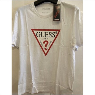 ゲス(GUESS)の新品未使用！　ゲス　GUESS ロゴTシャツ　ホワイトS(Tシャツ/カットソー(半袖/袖なし))