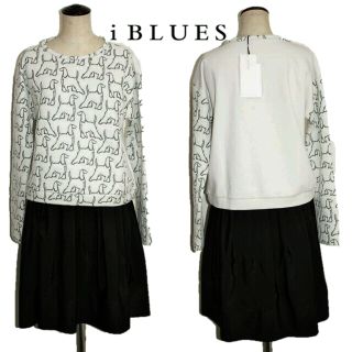 イブルース(IBLUES)の新品★定価31,320円 i BLUEイブルースやわらかトップス 犬柄(カットソー(長袖/七分))