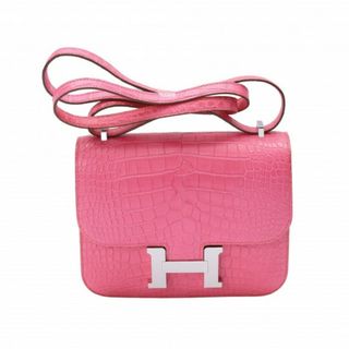 エルメス HERMES コンスタンス ミニ ローズショッキング アリゲーターマット SV金具 Z刻印 未使用 バッグ レディース(ハンドバッグ)