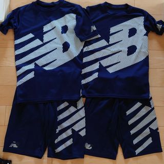 ニューバランス(New Balance)のニューバランス半袖上下セットアップ130140cm半ズボン男の子お揃い兄弟(Tシャツ/カットソー)