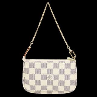 ルイヴィトン(LOUIS VUITTON)のルイ ヴィトン ミニ ポシェット アクセソワール ハンドバッグ ダミエアズール ホワイト 白 N58010 箱付 LOUIS VUITTON（新品同様品）(ハンドバッグ)