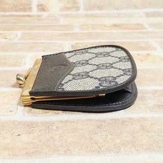 Gucci - オールドグッチ ☆レザー GG柄 PVC がま口 コインケース 小銭