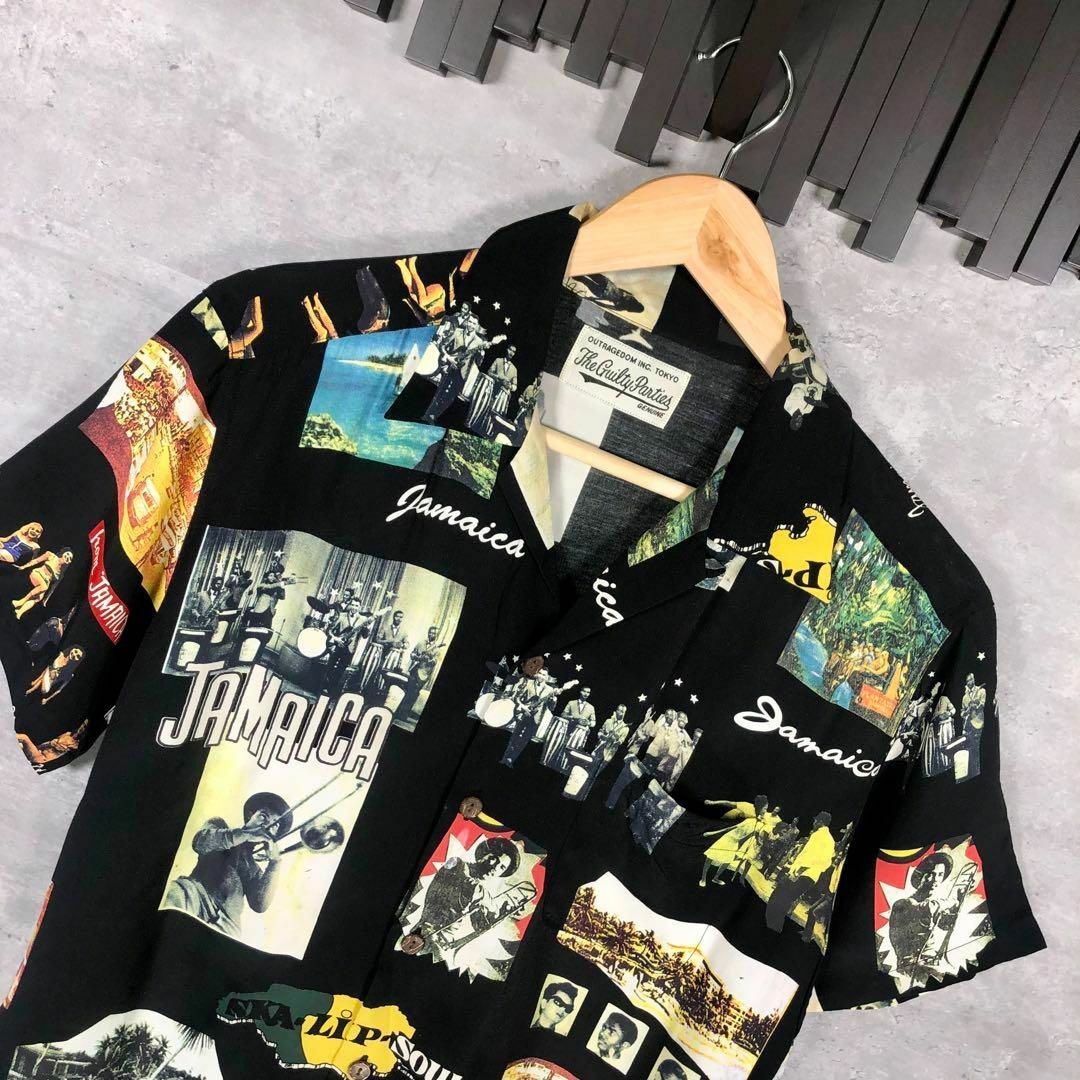 WACKO MARIA』ワコマリア (L) 総柄オープンカラー アロハシャツ-
