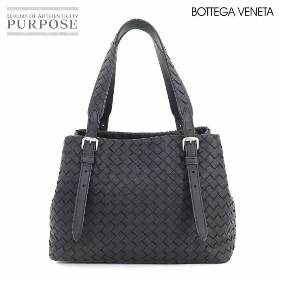 未使用 展示品 ボッテガ ヴェネタ BOTTEGA VENETA ミニ チェスタ イントレチャート トート バッグ レザー ブラック VLP 90192595