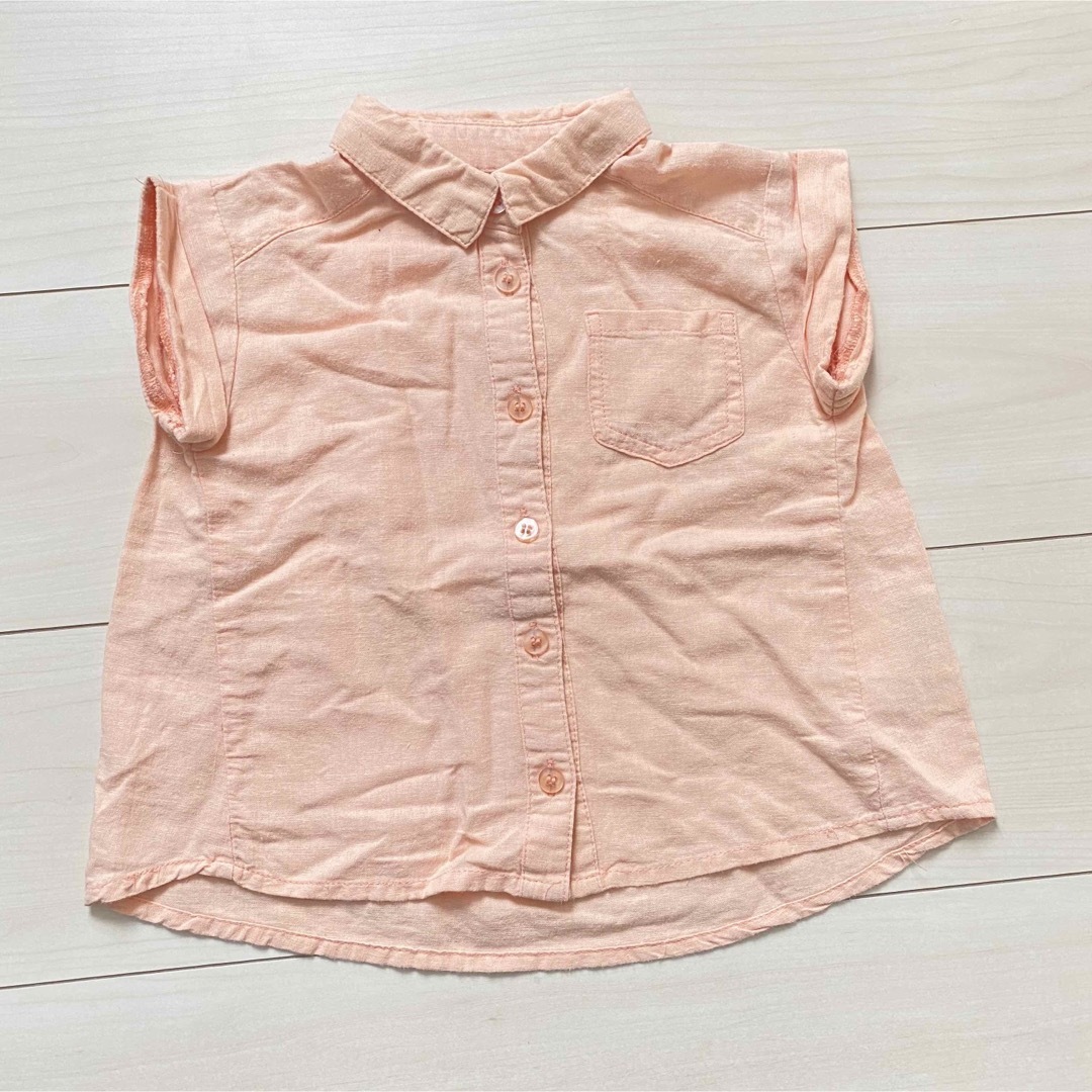 GAP(ギャップ)のGAP 90cm ノースリーブシャツ　キャミソール　キュロット　3点セット キッズ/ベビー/マタニティのキッズ服女の子用(90cm~)(Tシャツ/カットソー)の商品写真