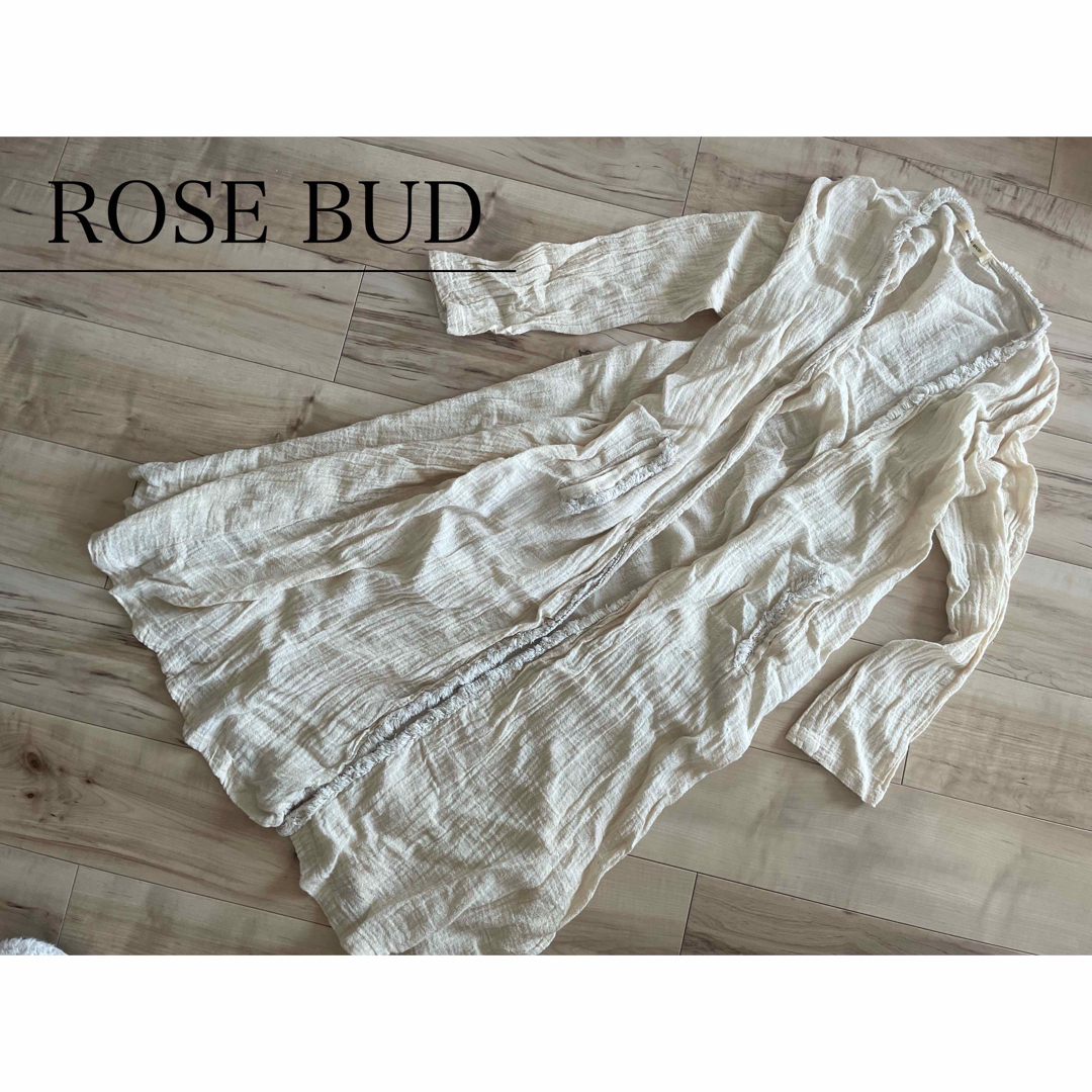 ROSE BUD(ローズバッド)のROSE BUD ローズバッド リネン ロングカーディガン レディースのトップス(カーディガン)の商品写真