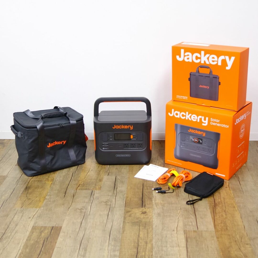 未使用 ジャクリ Jackery ポータブル電源 1500 Pro JE-1500B 収納バッグ セット 発電機 充電 キャンプ アウトドア