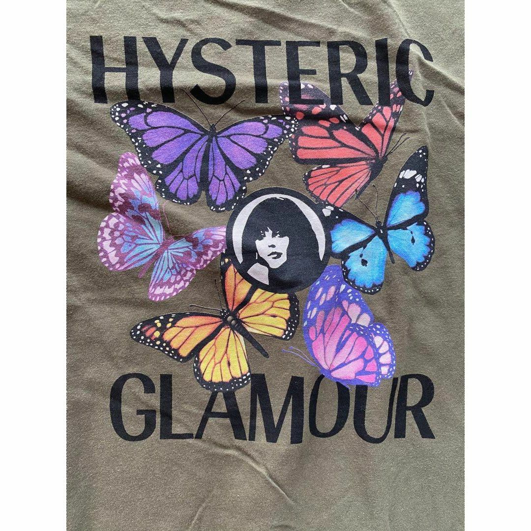 HYSTERIC GLAMOUR - 《HYSTERIC GLAMOUR》バタフライTシャツ カーキ (f674)