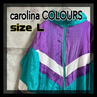 カロリナグレイサー(CAROLINA GLASER)の【美品】carolina COLOURS 青 ブルゾン 派手 サイズL　即日配送(ブルゾン)