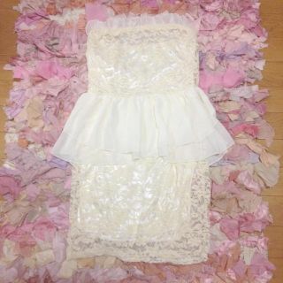 レース ペプラムドレス(その他ドレス)
