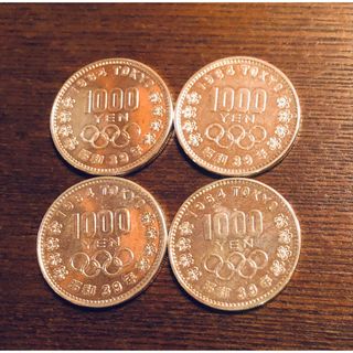 東京オリンピック 1000円銀貨 4枚(貨幣)