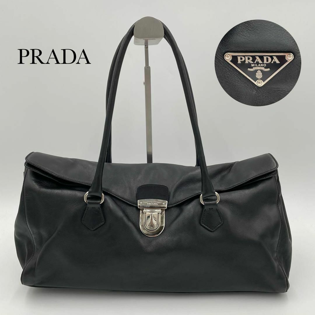 PRADA - 極美品✨プラダ ショルダーバッグ 三角プレート レザー ...