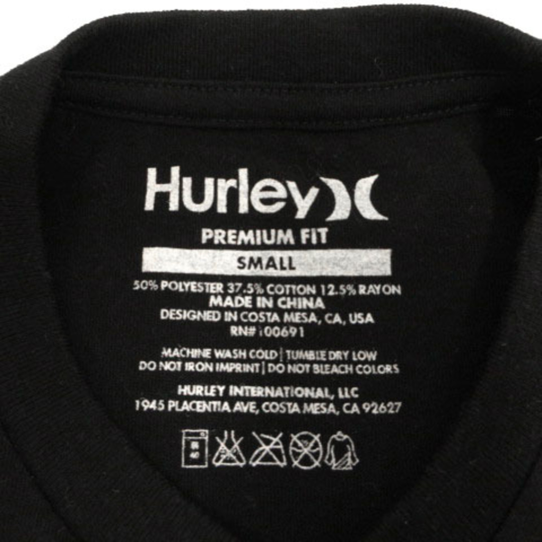 Hurley(ハーレー)のハーレー Hurley Ｔシャツ ロゴプリント スカル コットン混 黒 白 S レディースのトップス(Tシャツ(半袖/袖なし))の商品写真