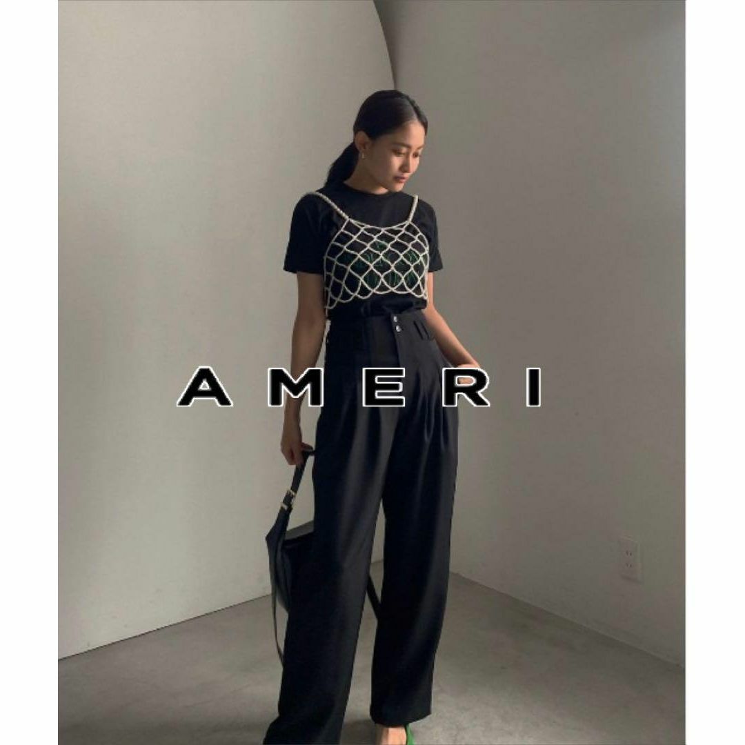 Ameri VINTAGE(アメリヴィンテージ)のBELT DETAIL STRAIGHT PANTS レディースのパンツ(カジュアルパンツ)の商品写真