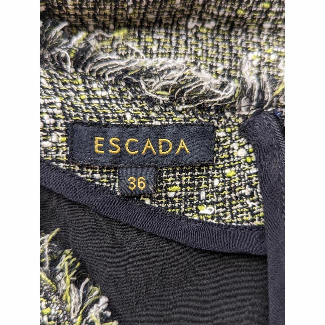 ESCADA(エスカーダ)の【美品】 エスカーダ ESCADA ツイード ドレス ワンピース ノースリーブ レディースのワンピース(ロングワンピース/マキシワンピース)の商品写真