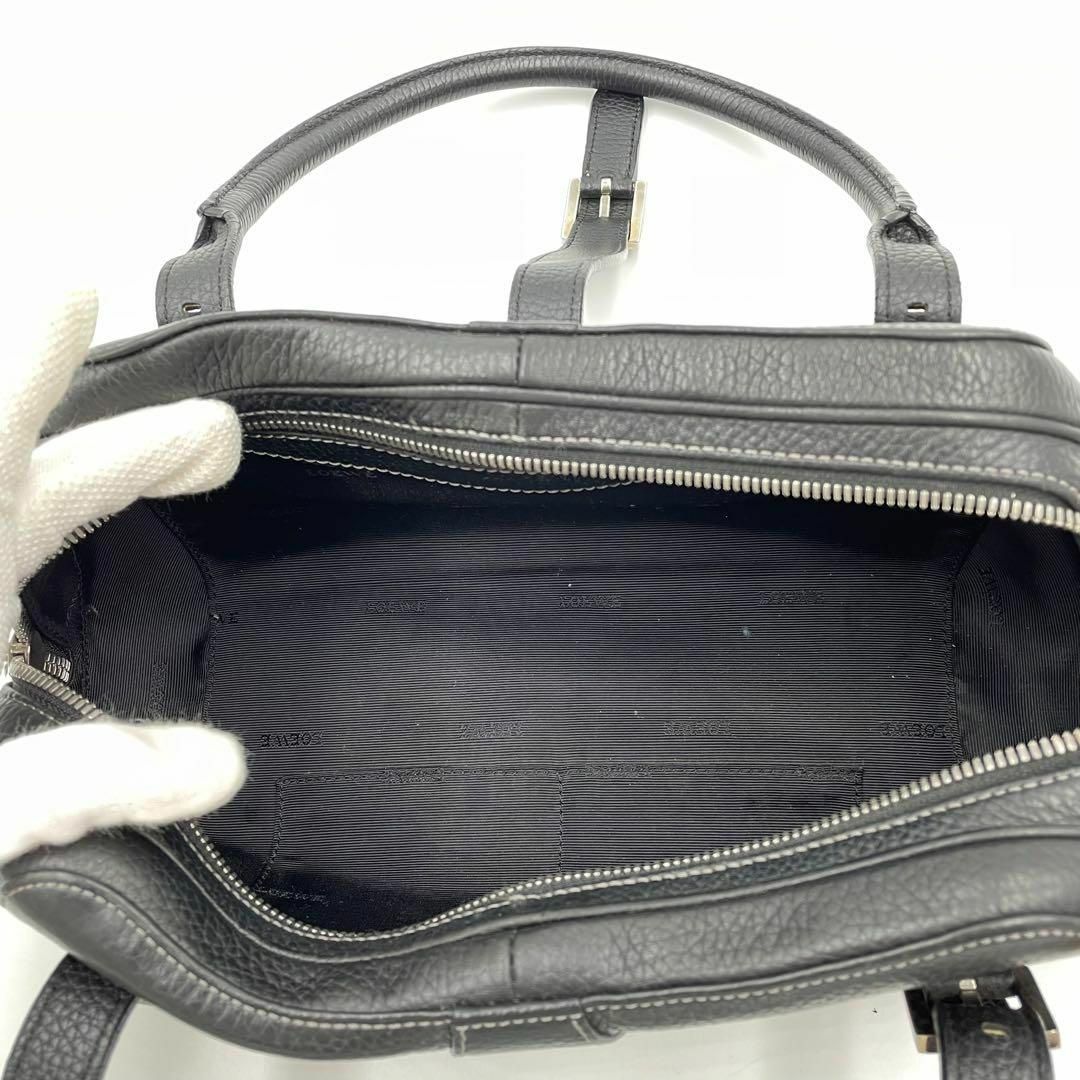 高評価なギフト 極美品✨ロエベ センダ ハンドバッグ シボ革 ロゴ型