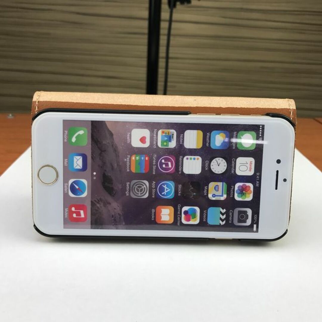 栃木レザー iPhone14Pro用 手帳型ケース （レンガ）こだわりの製法 スマホ/家電/カメラのスマホアクセサリー(iPhoneケース)の商品写真