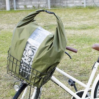 サギサカ　防水バッグ　カバー　自転車　レインカバー　カーキ　大容量　50L(バッグ)