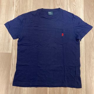 ポロラルフローレン(POLO RALPH LAUREN)のポロ　ラルフローレン　Tシャツ　ネイビー　赤ロゴ　Mサイズ(Tシャツ/カットソー(半袖/袖なし))