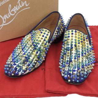 クリスチャンルブタン(Christian Louboutin)の【本物保証】 箱・布袋付 クリスチャン ルブタン Christian Louboutin ダンデライオン スパイク ローファー スリッポン 41 1/2 メンズ(スリッポン/モカシン)