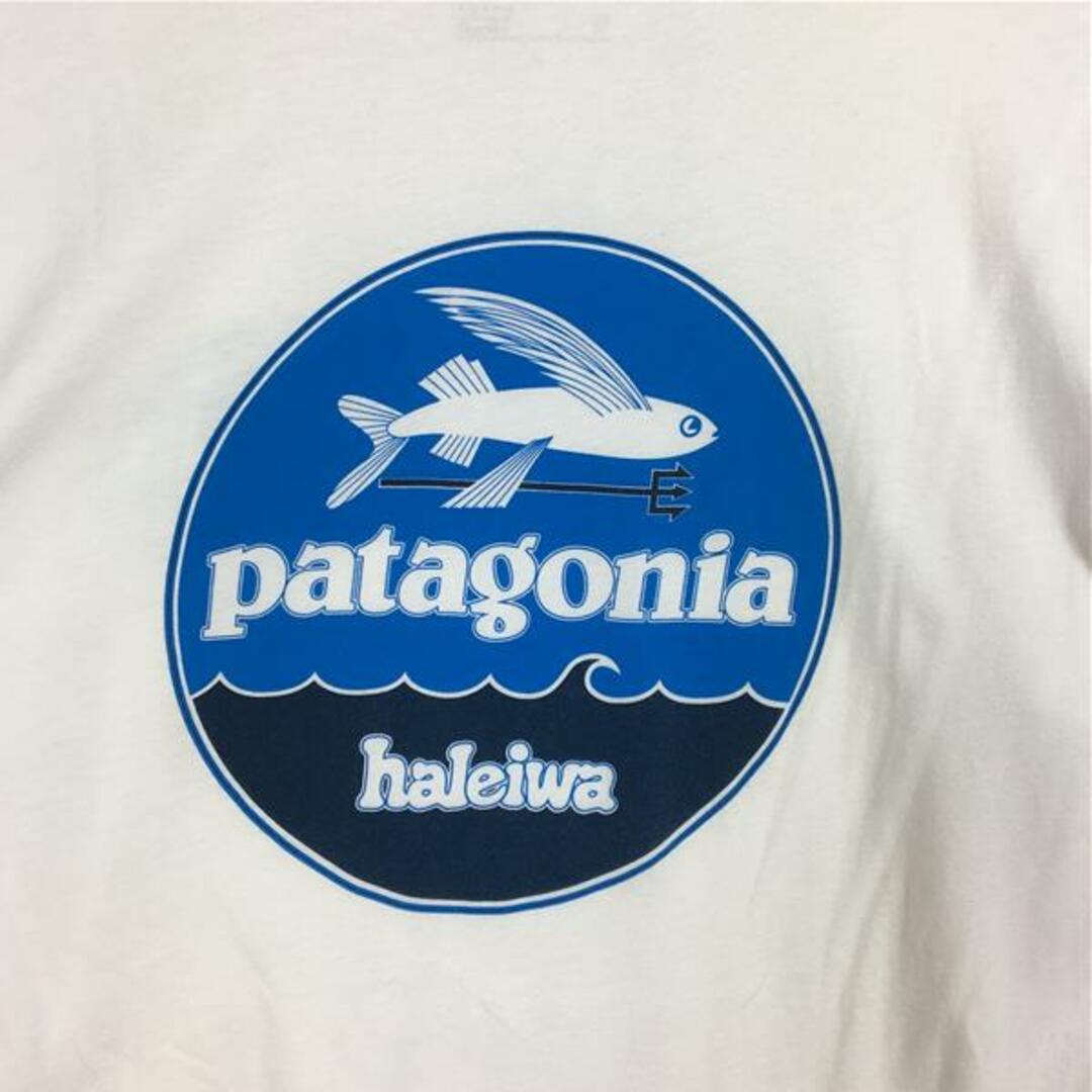 MENs M パタゴニア ハレイワ限定 フライングフィッシュ オーガニックコットン Tシャツ アメリカ製 入手困難 PATAGONIA 38846 WHI White ホワイト系