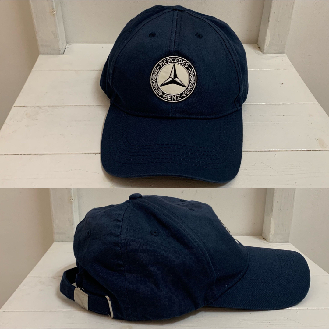 Mercedes Benz メルセデスベンツ エンブレム コットン キャップ 紺