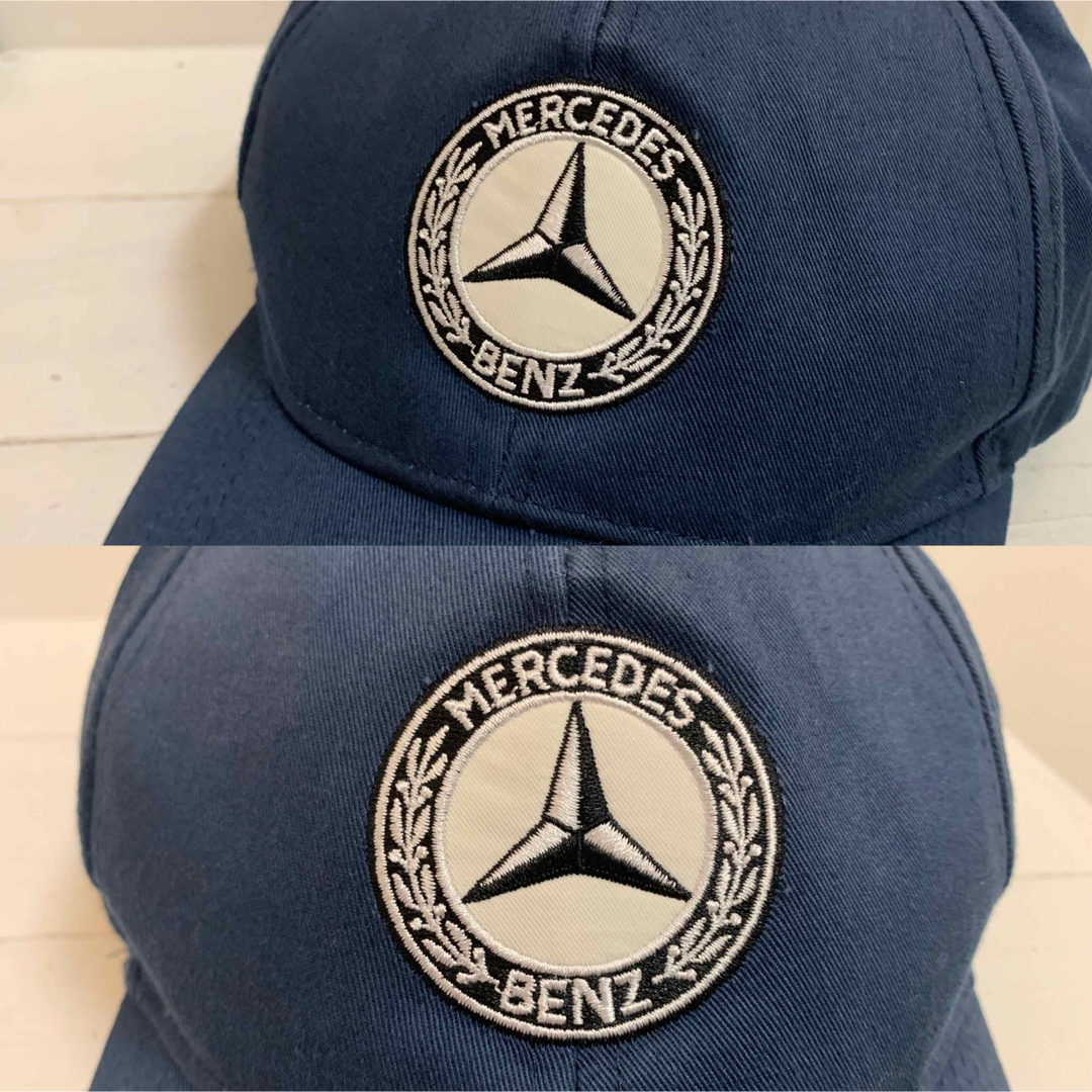 Mercedes Benz メルセデスベンツ エンブレム コットン キャップ 紺
