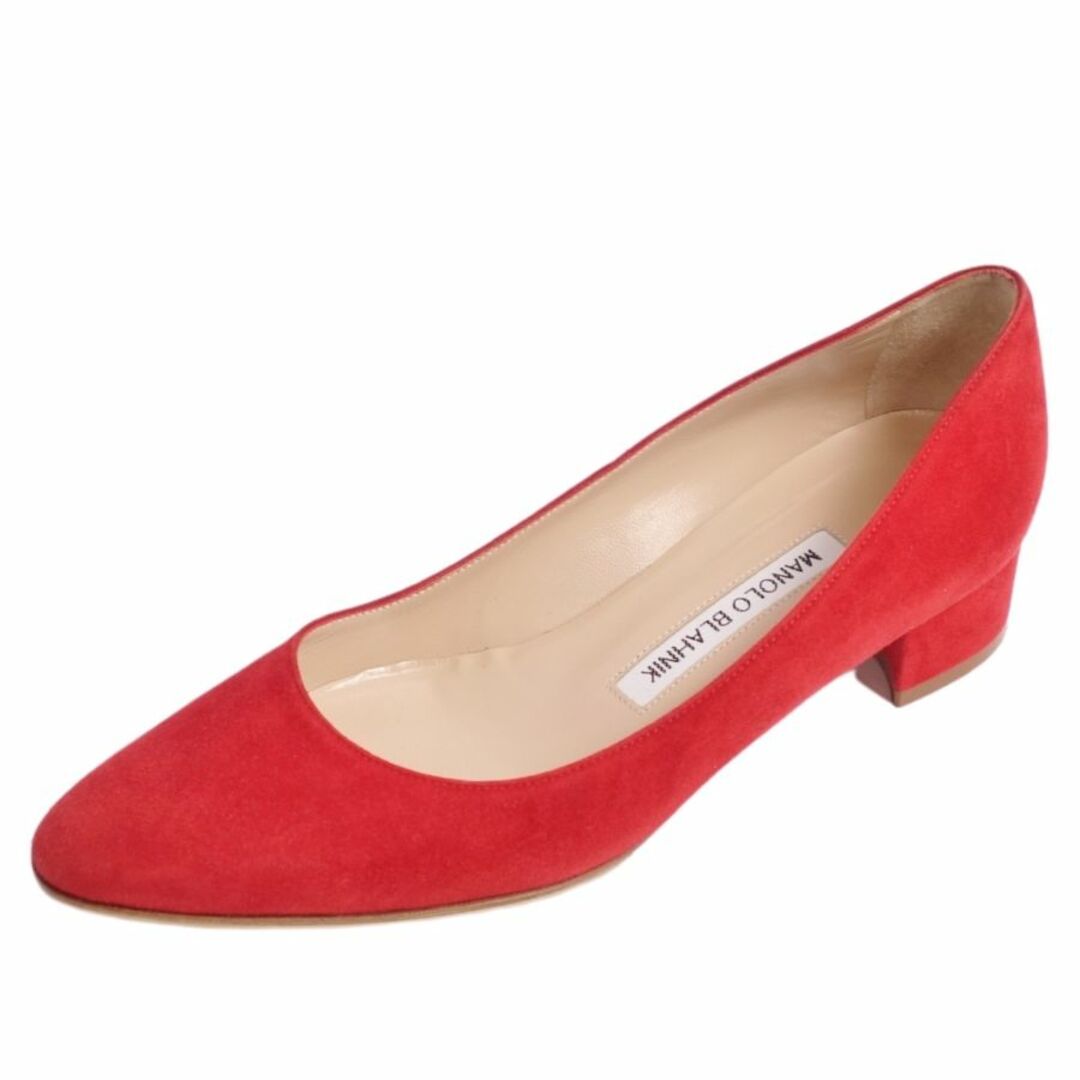 美品 マノロ・ブラニク Manolo Blahnik パンプス スウェードレザー ヒール シューズ 靴 レディース 36.5(23.5cm相当)  レッド | フリマアプリ ラクマ